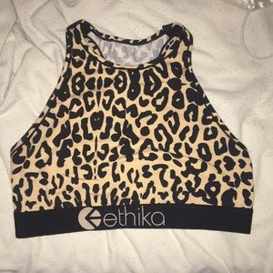 Ethika Leopard Print Sports Bra